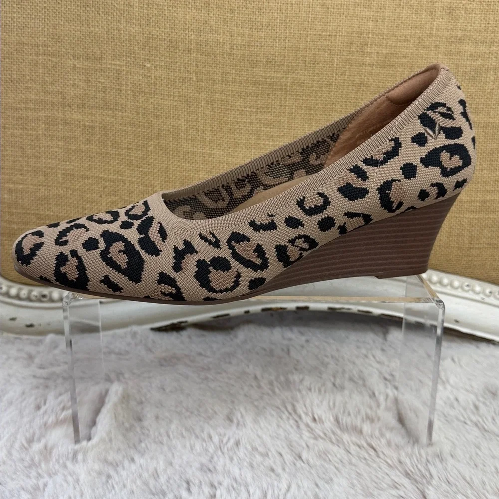 Vivaia | Margot Leopard-Print Wedge Pumps, Size EU43